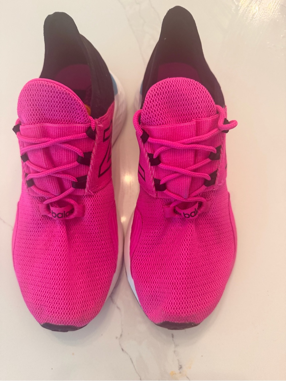 New Balance Women's Hot Pink Mesh Athletic Sneakers
